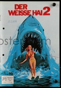 3x414 JAWS 2 Austrian program 1979 Roy Scheider, Lorrane Gary, different shark images + art!