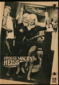 3x323 SOME LIKE IT HOT East German program 1968 Marilyn Monroe, Tony Curtis & Lemmon, different!