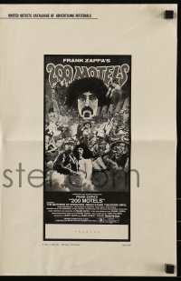 3x529 200 MOTELS pressbook 1971 directed by Frank Zappa, rock 'n' roll, wild artwork!