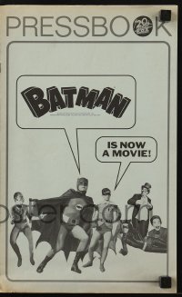 3x548 BATMAN pressbook 1966 DC Comics, great image of Adam West & Burt Ward w/villains!