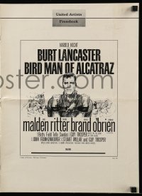 3x565 BIRDMAN OF ALCATRAZ pressbook 1962 Burt Lancaster in John Frankenheimer's prison classic!