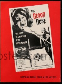 3x569 BLOOD ROSE pressbook 1970 La rose ecorchee, first sex-horror film ever made, wild images!