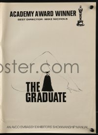 3x674 GRADUATE pressbook R1972 classic art of Dustin Hoffman under giant sexy leg, Mike Nichols!