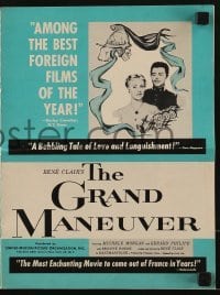 3x675 GRAND MANEUVER pressbook 1956 Michele Morgan & Gerard Philipe, directed by Rene Clair!