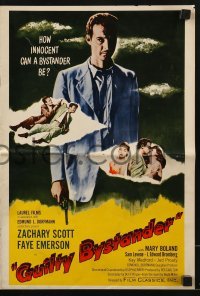 3x683 GUILTY BYSTANDER pressbook 1950 alcoholic ex-cop detective Zachary Scott, film noir!