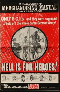 3x689 HELL IS FOR HEROES pressbook 1962 Steve McQueen, Bob Newhart, Fess Parker, Darin, Don Siegel