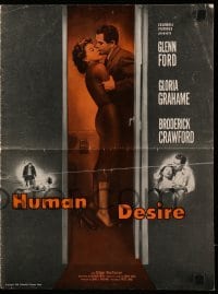 3x701 HUMAN DESIRE pressbook 1954 Gloria Grahame born to be bad, kissed & to make trouble!