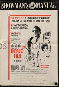 3x710 IPCRESS FILE pressbook 1965 Michael Caine in the spy story of the century!