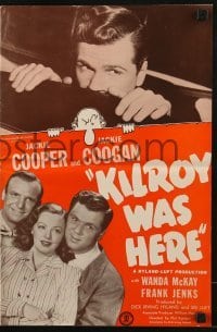 3x725 KILROY WAS HERE pressbook 1947 Jackie Cooper, Jackie Coogan, showing the famous doodle art!