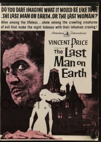 3x736 LAST MAN ON EARTH pressbook 1964 Vincent Price is among the lifeless, cool Reynold Brown art!