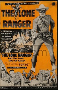 3x743 LONE RANGER & THE LOST CITY OF GOLD pressbook 1958 masked Clayton Moore & Jay Silverheels!