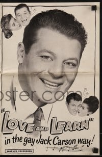 3x749 LOVE & LEARN pressbook 1947 Jack Carson, Robert Hutton, Martha Vickers, Janis Page!
