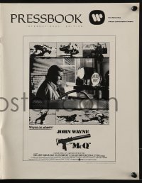 3x775 McQ int'l pressbook 1974 John Sturges, John Wayne is a busted cop with an unlicensed gun!