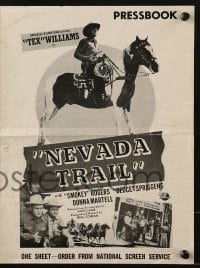 3x800 NEVADA TRAIL pressbook 1949 cowboys Tex Williams, Smokey Rogers & Deuce Spriggens!