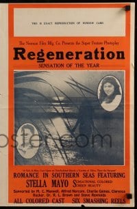3x849 REGENERATION pressbook 1923 South Seas all-colored romance, 2 different full size WC images!