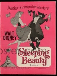 3x893 SLEEPING BEAUTY pressbook R1970 Walt Disney cartoon fairy tale fantasy classic!