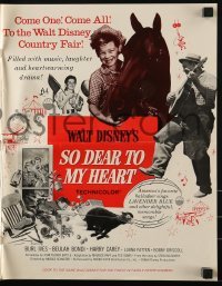 3x897 SO DEAR TO MY HEART pressbook R1964 Walt Disney, Burl Ives, Beulah Bondi, Harrey Carey