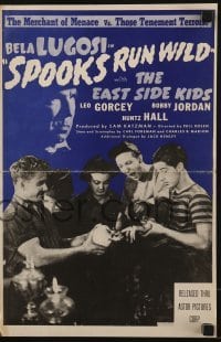 3x905 SPOOKS RUN WILD pressbook R1949 Bela Lugosi, Leo Gorcey, Huntz Hall & The East Side Kids!