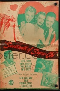 3x916 SWEETHEART OF SIGMA CHI pressbook 1946 sexy Elyse Knox, producer Ross Hunter as an actor!