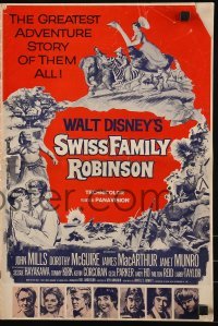 3x919 SWISS FAMILY ROBINSON pressbook 1960 John Mills, Walt Disney family fantasy classic!