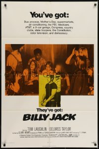 3y093 BILLY JACK 1sh 1971 Tom Laughlin, Delores Taylor, most unusual boxoffice success ever!