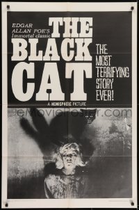 3y095 BLACK CAT 1sh 1966 Edgar Allan Poe, Robert Frost, Robyn Baker, cool horror image!