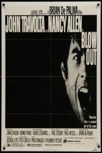 3y108 BLOW OUT 1sh 1981 John Travolta, Brian De Palma, murder has a sound all of its own!