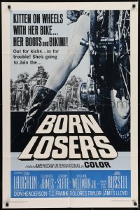 3y118 BORN LOSERS 1sh 1967 Tom Laughlin directs and stars as Billy Jack, sexy motorcycle art!