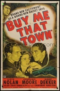 3y142 BUY ME THAT TOWN style A 1sh 1941 Lloyd Nolan & Constance Moore in a brand new racket!