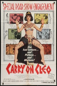 3y158 CARRY ON CLEO 1sh 1965 English comedy on the Nile, sexy full-length Amanda Barrie!