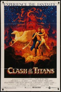3y176 CLASH OF THE TITANS 1sh 1981 Ray Harryhausen, great fantasy art by Greg & Tim Hildebrandt!
