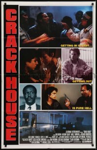 3y194 CRACK HOUSE 1sh 1989 Jim Brown, Geary, getting in is easy... Getting out is pure hell!