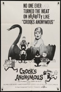 3y204 CROOKS ANONYMOUS 1sh 1962 Leslie Phillips, Stanley Baxter, English crime comedy!