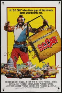 3y210 D.C. CAB 1sh 1983 great Drew Struzan art of angry Mr. T with torn-off taxi door!