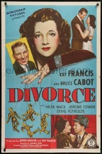 3y252 DIVORCE 1sh 1945 Kay Francis with puppet grooms, Bruce Cabot, Helen Mack!