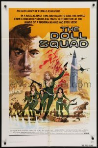 3y257 DOLL SQUAD 1sh 1973 Ted V. Mikels directed, lady assassins with orders to Seduce and Destroy!