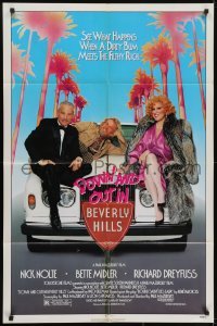 3y261 DOWN & OUT IN BEVERLY HILLS 1sh 1986 Nick Nolte, Bette Midler, Richard Dreyfuss
