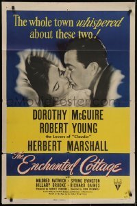 3y288 ENCHANTED COTTAGE style A 1sh 1945 Dorothy McGuire & Robert Young live in a fantasy world!
