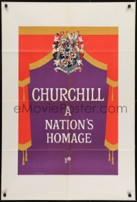 3y174 CHURCHILL A NATION'S HOMAGE English 1sh 1965 about the life of Winston Churchill!