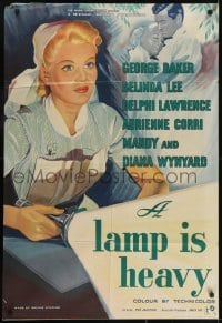 3y310 FEMININE TOUCH English 1sh 1956 A Lamp Is Heavy, art of pretty English nurse Belinda Lee!