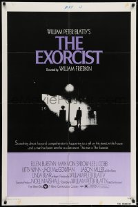 3y293 EXORCIST 1sh 1974 William Friedkin horror classic, William Peter Blatty!