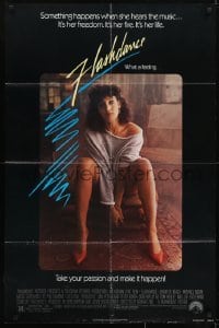 3y321 FLASHDANCE 1sh 1983 sexy dancer Jennifer Beals, take your passion and make it happen!