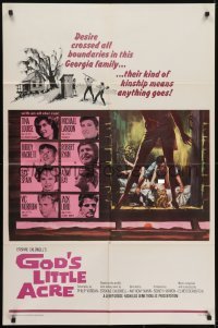 3y361 GOD'S LITTLE ACRE 1sh R1967 Aldo Ray & sexy Tina Louise, anything goes in this Georgia family!