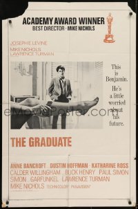 3y365 GRADUATE style A awards 1sh 1968 classic image of Dustin Hoffman & sexy leg, Bancroft!