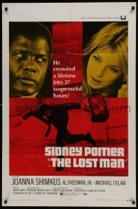 3y514 LOST MAN 1sh 1969 Sidney Poitier crowded a lifetime into 37 suspensful hours!