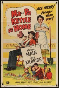 3y523 MA & PA KETTLE AT HOME 1sh 1954 great wacky image of Marjorie Main & Percy Kilbride!