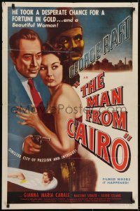3y537 MAN FROM CAIRO 1sh 1953 Dramma nella Kasbah, George Raft & Gianna Maria Canale in Egypt!