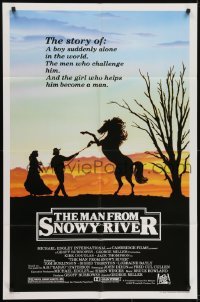 3y538 MAN FROM SNOWY RIVER 1sh 1982 Tom Burlinson, Sigrid Thornton, Kirk Douglas in a dual role!