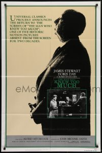 3y542 MAN WHO KNEW TOO MUCH 1sh R1983 directed by Alfred Hitchcock, James Stewart & Doris Day!