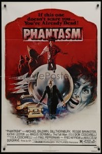 3y663 PHANTASM 1sh 1979 if this one doesn't scare you, you're already dead, cool art by Joe Smith!